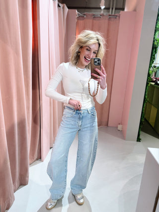 Kelly Barrel Jeans - Light Blue