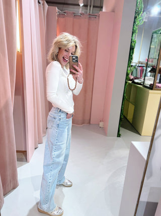 Kelly Barrel Jeans - Light Blue