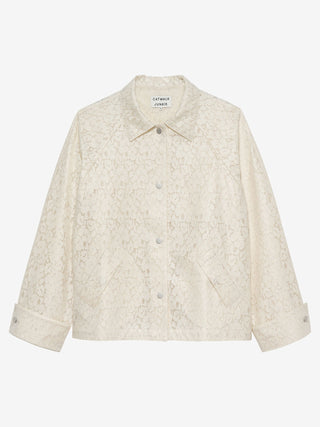 Laced Raincoat - Ecru