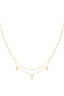 Layered Cross Necklace - Goud