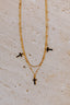 Layered Cross Necklace - Goud