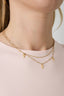 Layered Cross Necklace - Goud