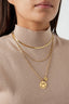 Layered Smiley Necklace - Goud