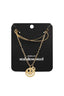 Layered Smiley Necklace - Goud