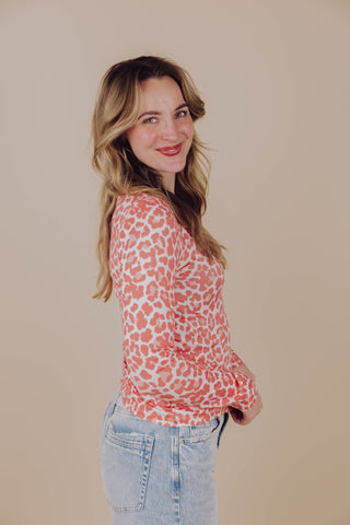 Leopard Longsleeve - Peach