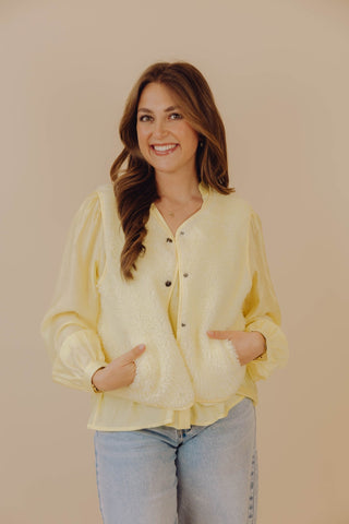 Levi Teddy Gilet - Geel