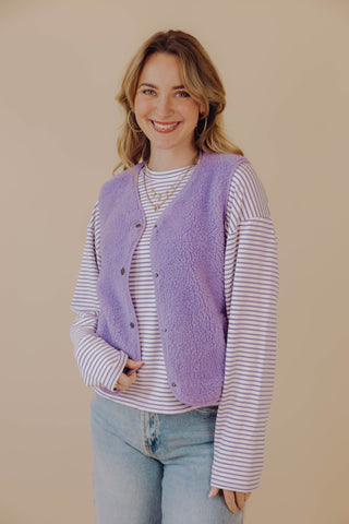 Levi Teddy Gilet - Lila