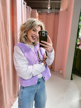 Levi Teddy Gilet - Lila