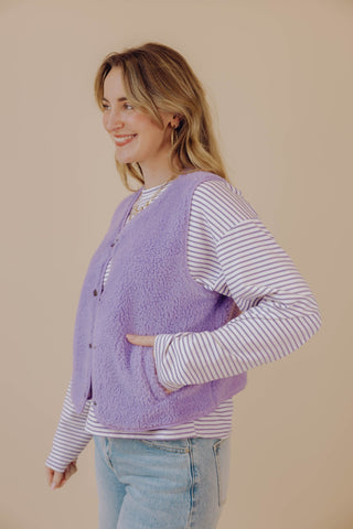 Levi Teddy Gilet - Lila
