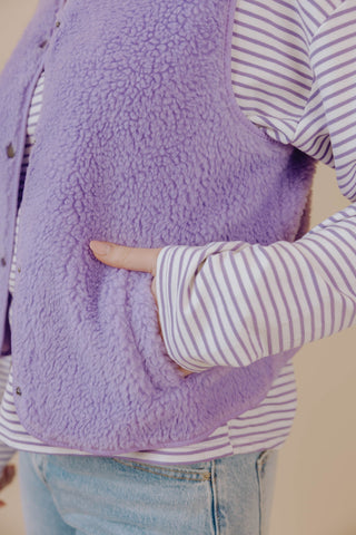 Levi Teddy Gilet - Lila