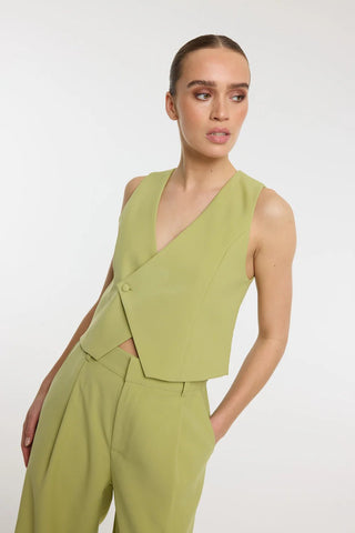 Lillie Waistcoat - Matcha