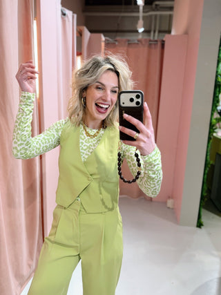 Lillie Waistcoat - Matcha