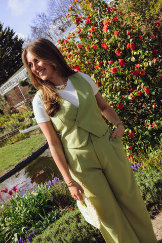 Lillie Waistcoat - Matcha