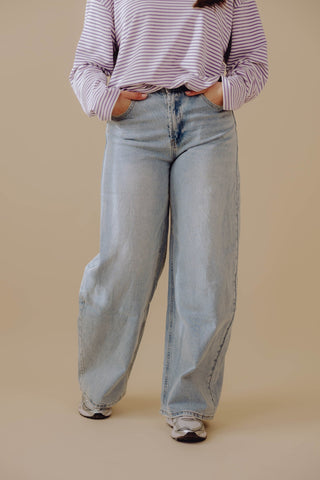 Liz Balloon Jeans - Light Blue