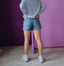 Loose Fit Denim Shorts - Blue