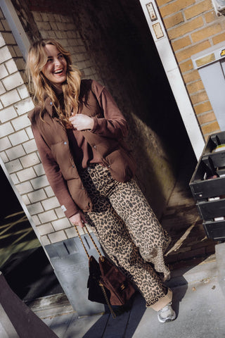Loose Fit Jeans - Leopard