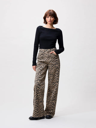 Loose Fit Jeans - Leopard