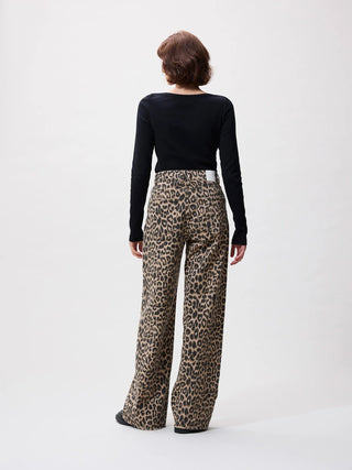 Loose Fit Jeans - Leopard