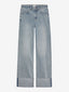 Loose Fit Jeans with Fold - Light Blue