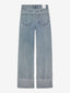 Loose Fit Jeans with Fold - Light Blue