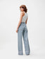 Loose Fit Jeans with Fold - Light Blue