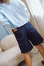 Loose Fit Jorts - Donkerblauw