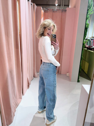 Lucia Balloon Jeans - Blue