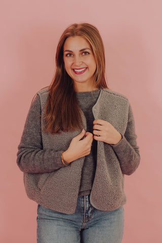 Mara Teddy Gilet - Grijs