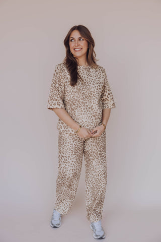 Marina Barrel Jeans - Leopard