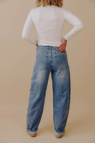 Maya Balloon Jeans - Blauw