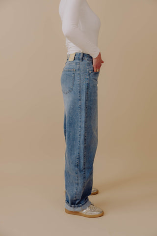 Maya Balloon Jeans - Blauw