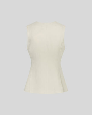 MSCHEsteriane Silver Waistcoat - Oatmeal Melange