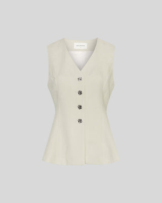 MSCHEsteriane Silver Waistcoat - Oatmeal Melange