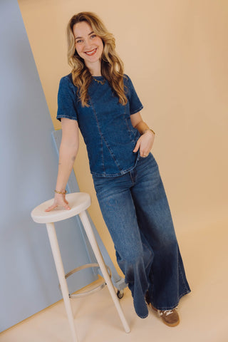 MSCHTurig Alena Pants - Mid Blue Wash