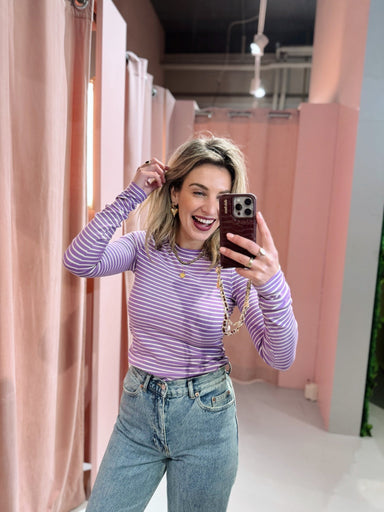 Nadege Longsleeve - Paars/Wit