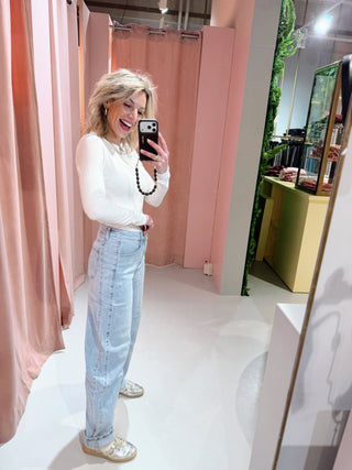 Nadia Barrel Jeans - Light Blue