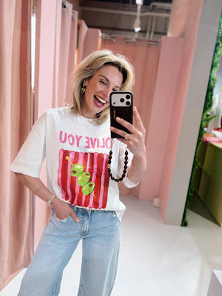 Olive Tee - Wit