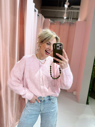 Olly Cardigan - Lichtroze