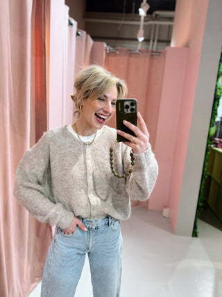 Olly Cardigan - Taupe