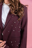 Pearl Blazer - Bordeaux