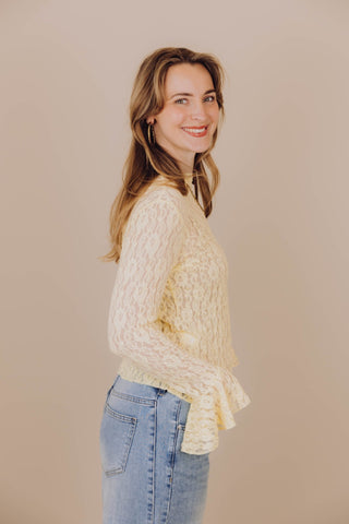 Pip Lace Top - Geel