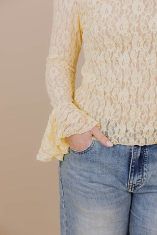 Pip Lace Top - Geel