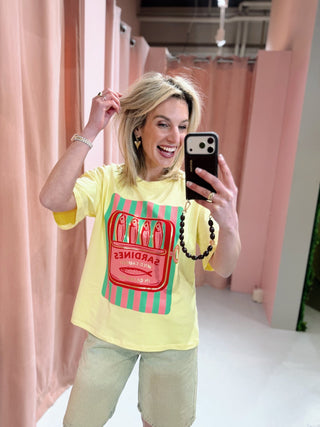 Sardines Tee - Geel