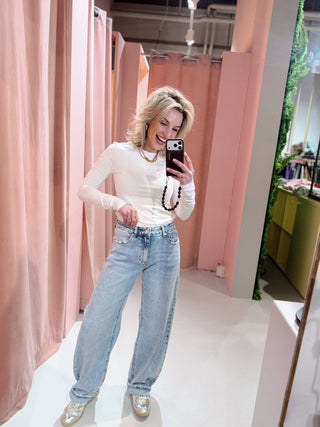 Sascha Barrel Jeans - Medium Blue