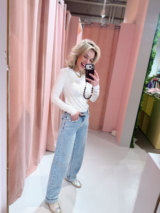 Sascha Barrel Jeans - Medium Blue