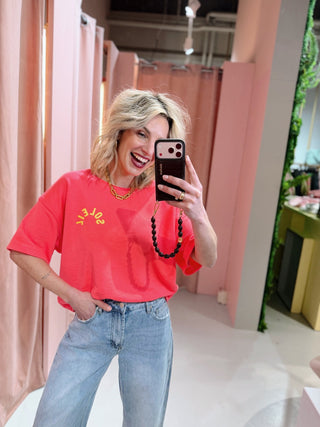 Soleil Tee - Neon Roze