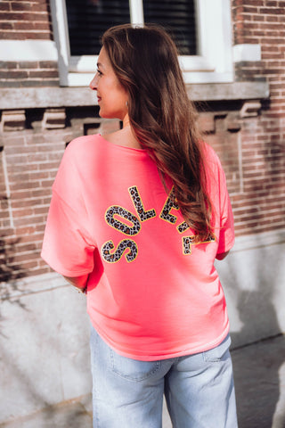 Soleil Tee - Neon Roze