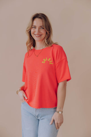 Soleil Tee - Neon Roze