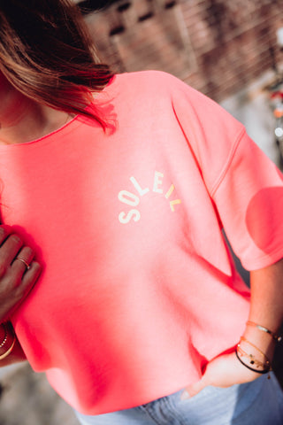 Soleil Tee - Neon Roze