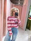 Striped Long Sleeve - Rhubarb